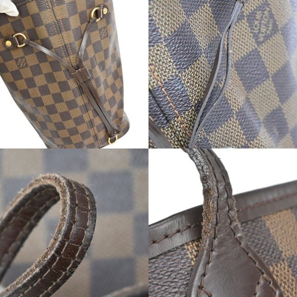LOUIS VUITTON Neverfull MM Shoulder Bag Damier Ebene Leather - Picture 13 of 15
